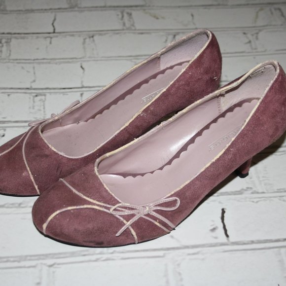 Pink Suede pump heels size 8 Highlights - Picture 1 of 5